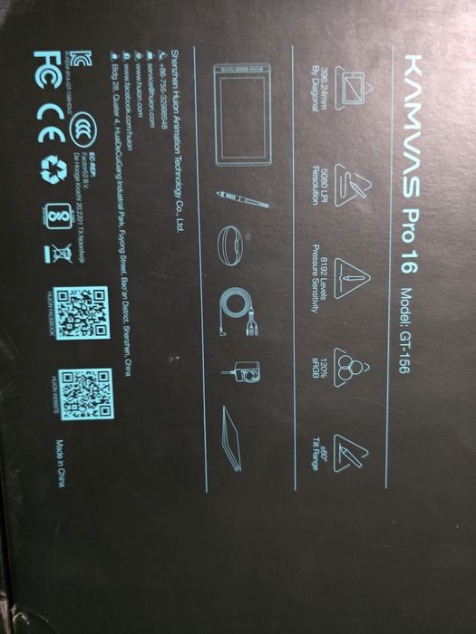 Tableta grafica Huion Kamvas Pro 16, cu Display