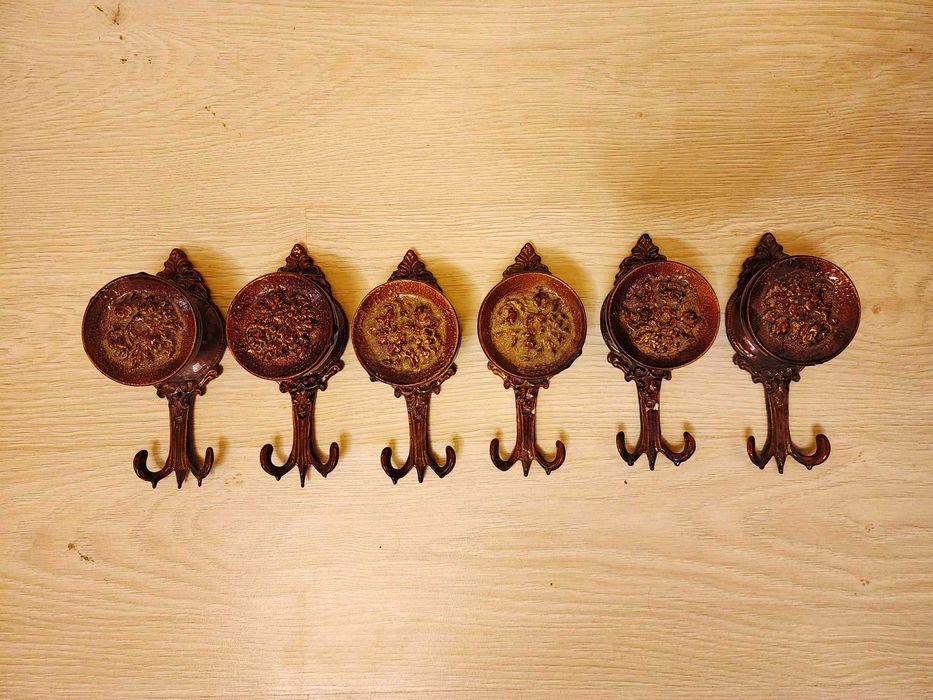 Lot 6 bucati cuier metalic fonta baroc