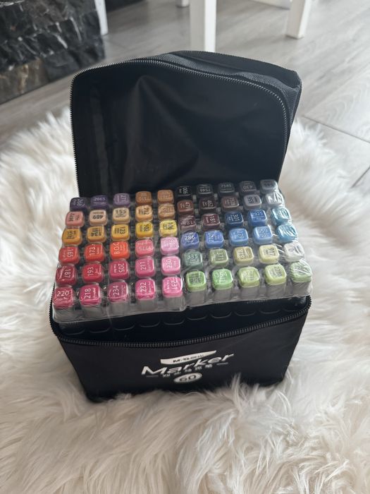 Set markere M&G – 60 culori, dublu vârf