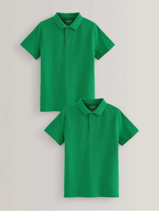 Рубашки-поло зелёные для мальчика Next (2 шт.) Размер 134.