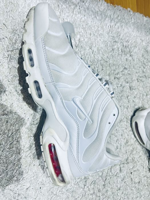 Papuci nike air max plus TN - triple white