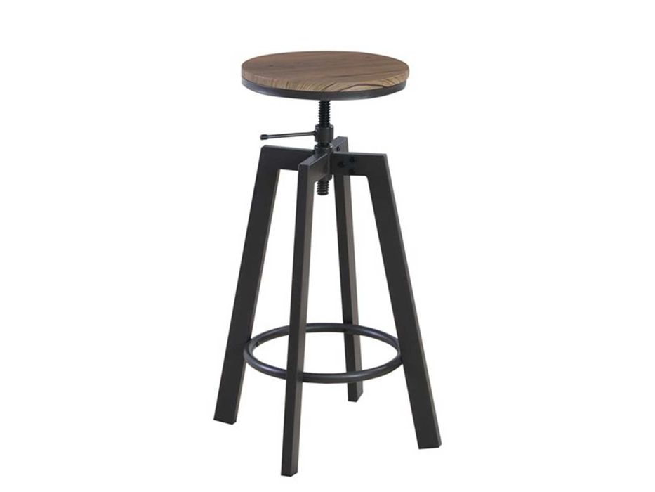 Бар стол Йорк ΕΜ9793.1 метал-тъмно кафяв.