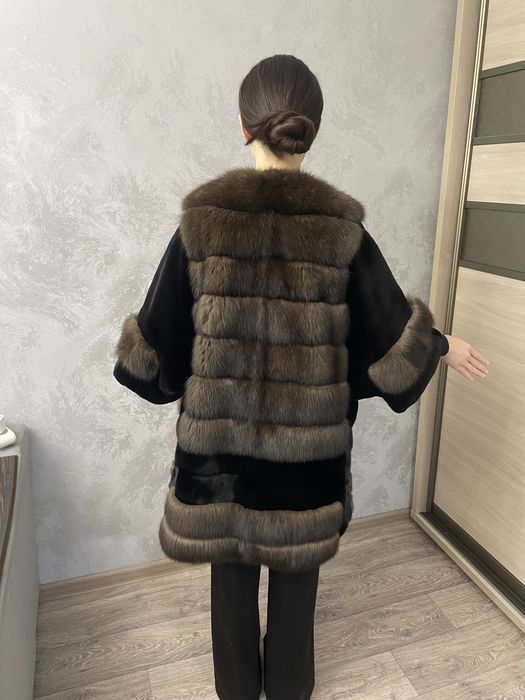 Шуба oversize, 40-48, соболь норка