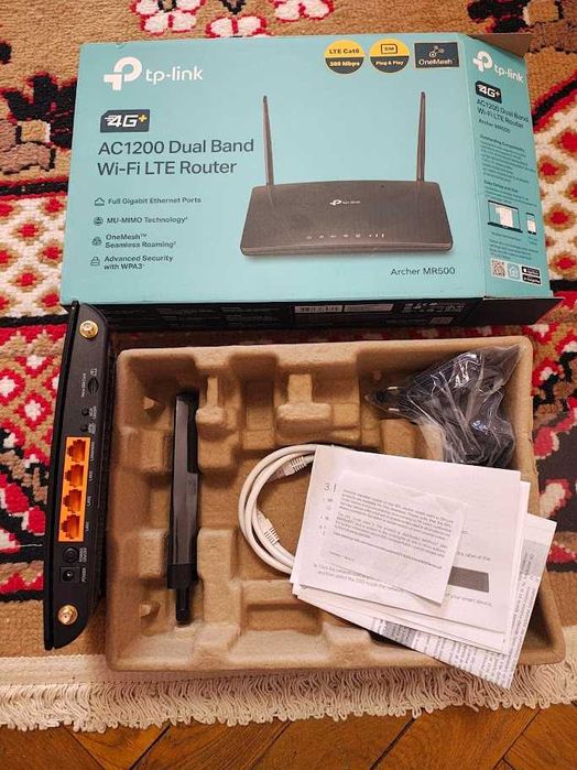 Router Wireless TP-Link Archer MR500 4G+ Cat6, AC1200, Dual Band