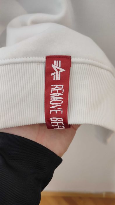 Нова Блуза Alpha Industries basic sweater white, Size XL
