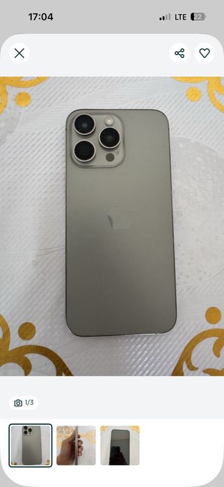 Iphon 15 pro 256 gb sotiladi