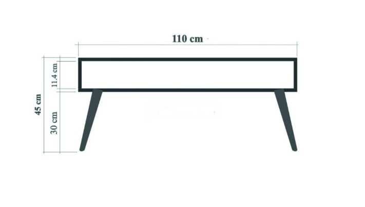 Masa de cafea East Lake, Nancy Homestore, Lemn, 60x110x45 cm, Maro/Verde
