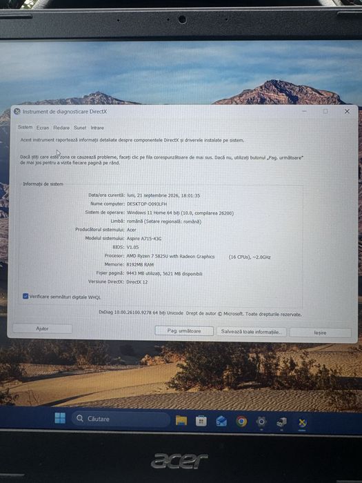 vand laptop aspire 7 negociabil