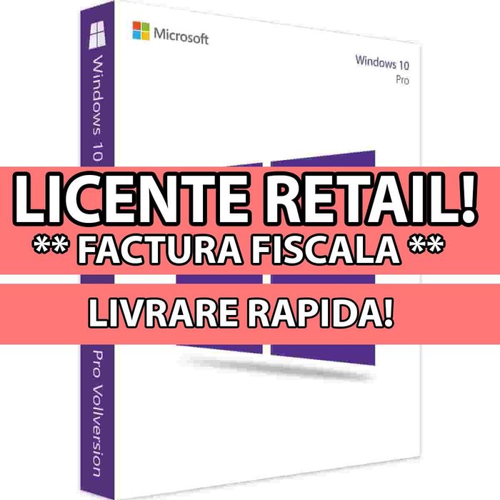 WINDOWS 10 PRO / HOME - Licente RETAIL (Factura Fiscala!)