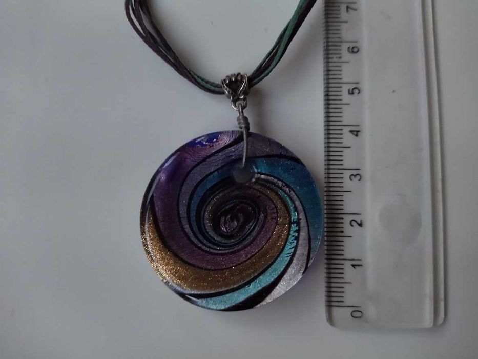 Дамско колие, ръчно изработено цветно стъкло