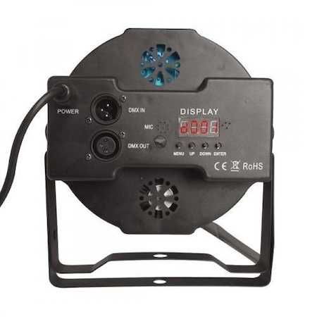 Proiector lumini Par Led 18x1W Slim,Dmx in-out, Microfon, Cooler,nou