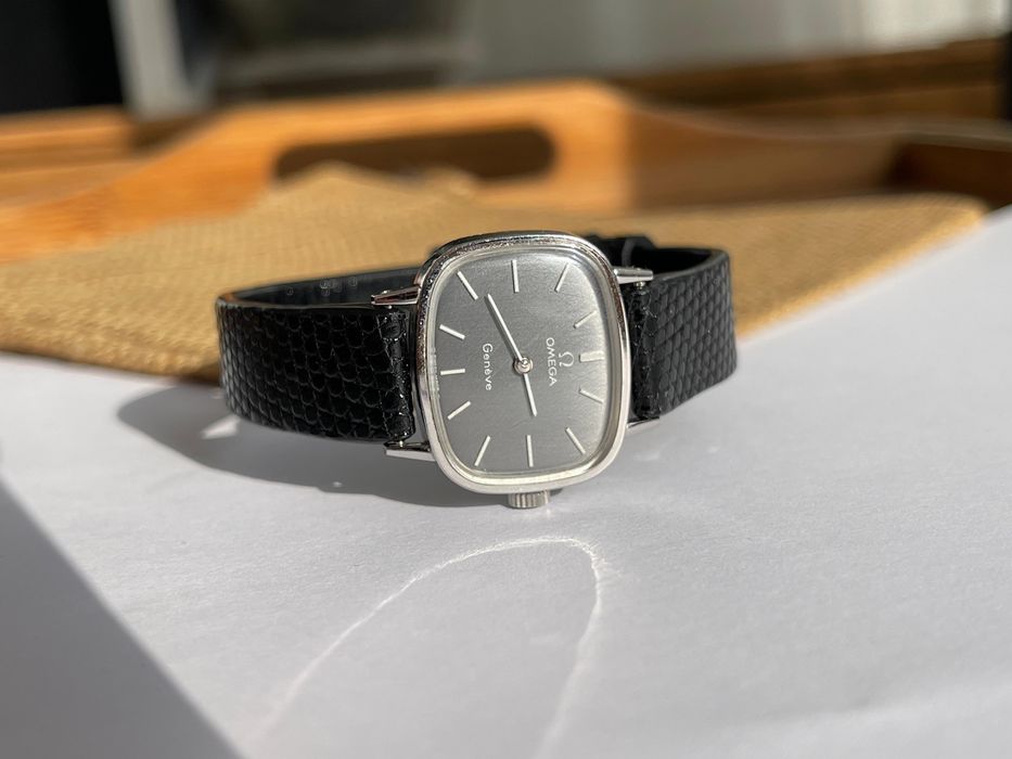 Omega Lady - Mecanic - placat aur alb 18k - impecabil