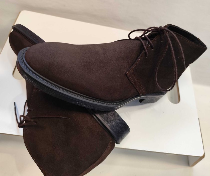 Ghete lace up chukka 39 40 43 Old Signature NOI piele naturala suede