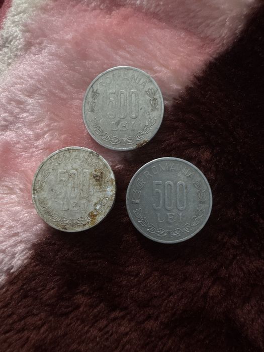 3 monede de 500lei , an 1999