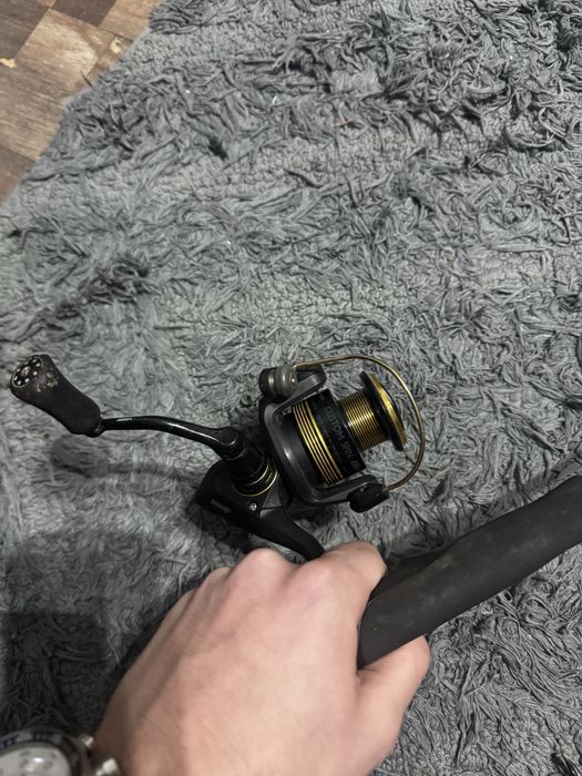 Въдица Shimano и макара Okitа подходящи за риболов на клен и костур