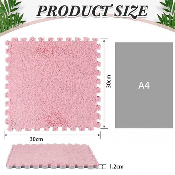 Плюшена мека настилка - изолация за детска -мек пъзел различни цветове