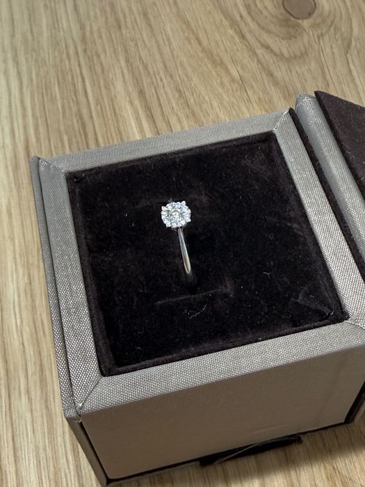 Inel Teilor aur alb 18K cu diamante 0.2ct marime 54 certificat