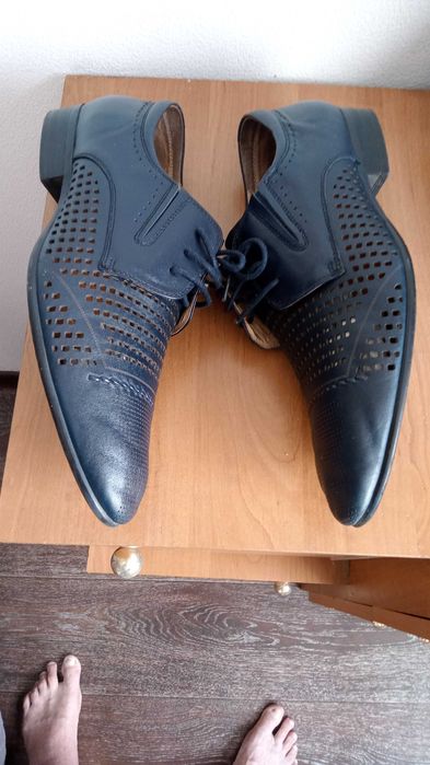 Кожаные туфли для лета