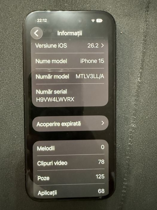 Iphone 15 128 Gb  E-Sim schimb cu 16 pro