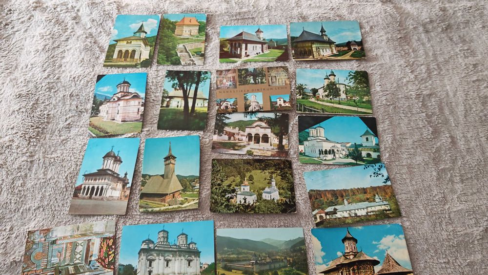 lot 18 cărți postale : Mănăstiri din România, circulate și necirculate