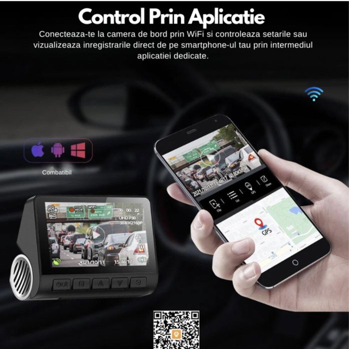 Camera De Bord 4k , senzor sony imex 335 , aplicate wifi,camera spat