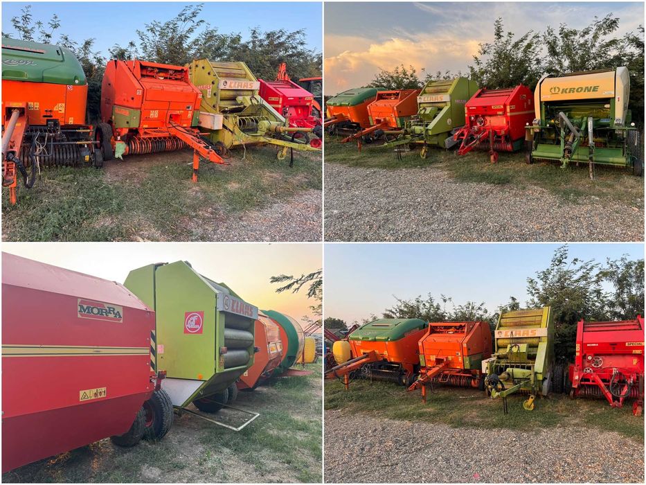 Presa de balotat Rotopresa Krone Claas Gallignani, balotiera baloti rotunzi/cilindrici, recent aduse