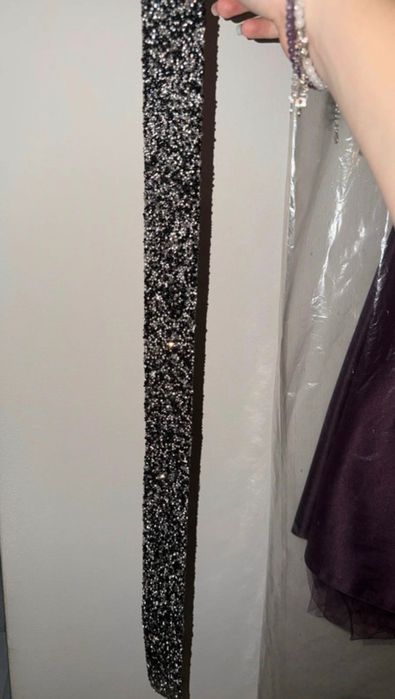 Rochie scurtă de ocazie/banchet din satin burgund / plum – ca nouă!
