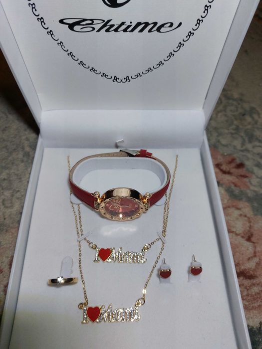 set de bijuterii deosebite i love mama in cutie cadou