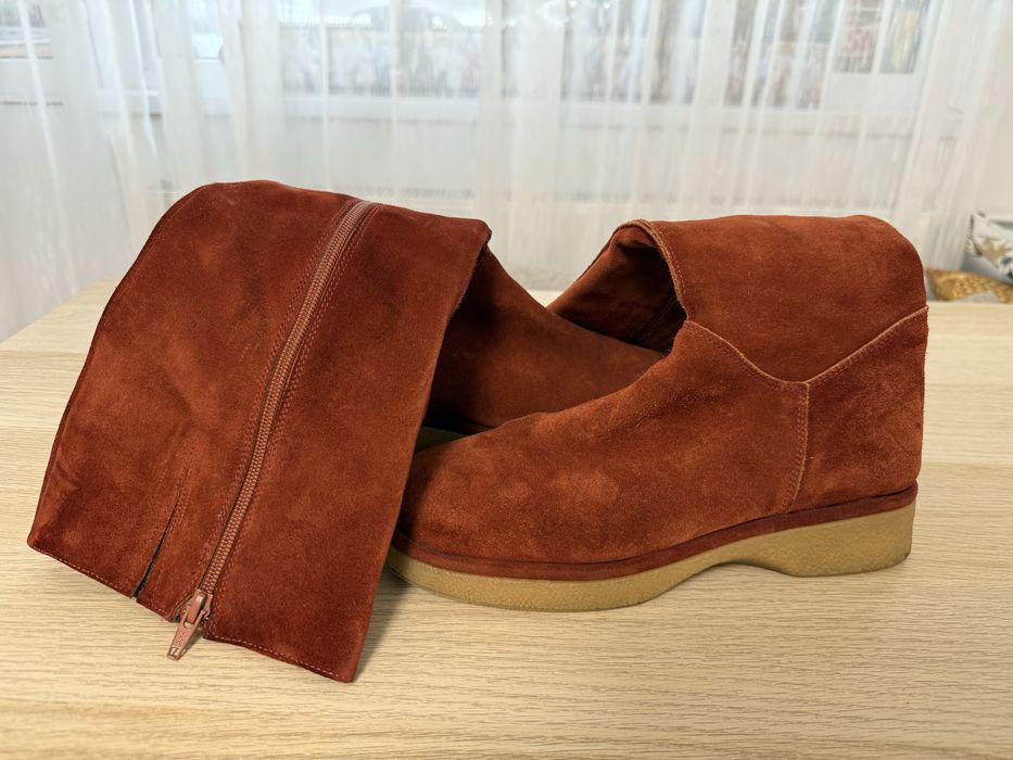 Cizme lungi de dama - piele intoarsa - marimea 38