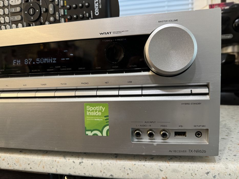 Onkyo TX-NR626 Bluetooth Wi Fi качествен ресивър