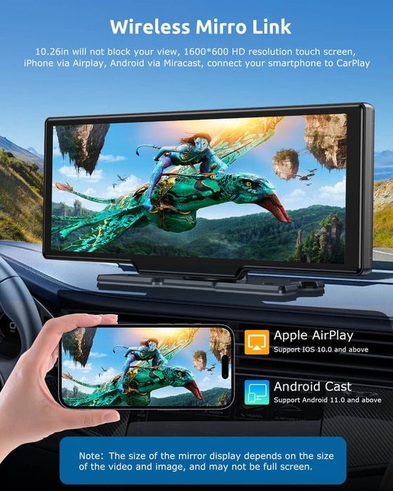 ESSGOO 1026SCP 10.26" IPS CarPlay и Android Auto Мултимедия