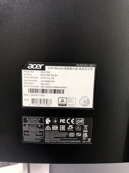 Монитор Acer ED270R (p25)