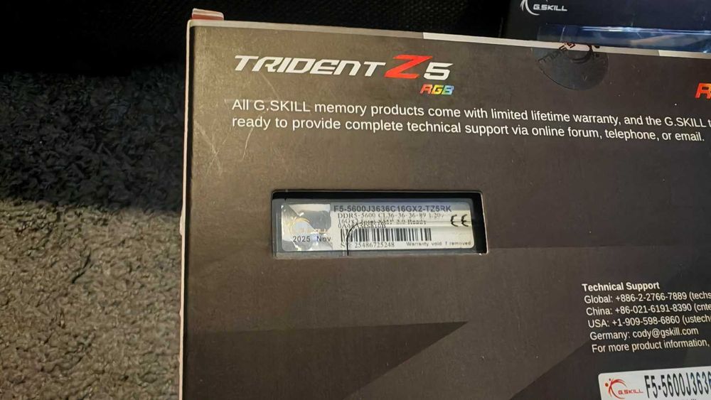 НОВА ! Рам памет G.Skill Trident Z5 2x16GB 32GB RGB 5600MHZ DDR5