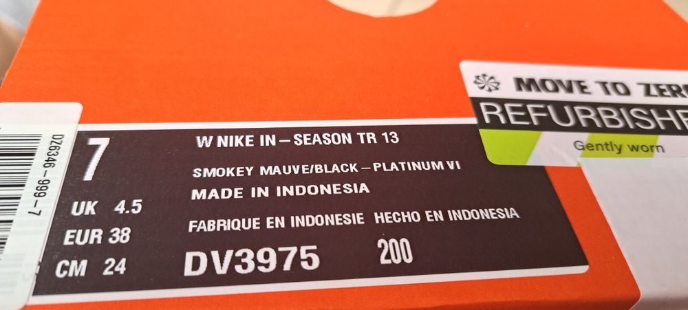Nike nou mărimea 38