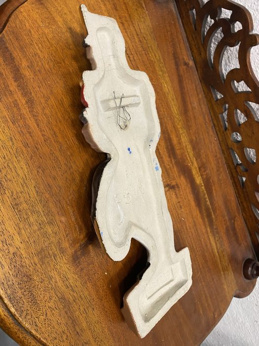 Порцеланова фигура пано за стена  на барабанист Boch Belgium 1950 г.