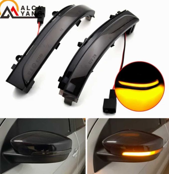 Динамични бягащи мигачи за огледалата за VW Passat Jetta Polo UP