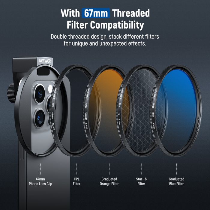 Комплект фильтров для объектива телефона NEEWER FL-P4 67 мм