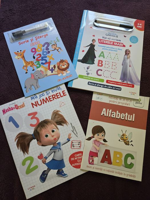 Vand carticele.pentru invatat alfabetul si numerele