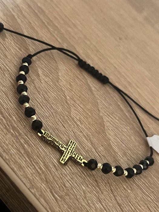 Brățară din șnur cu aur 14k și biluțe miyuki! NU VÂND LA GRAM!