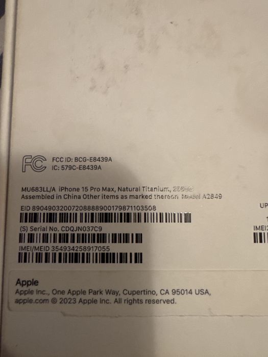 iPhone 15 Pro Maks 256G