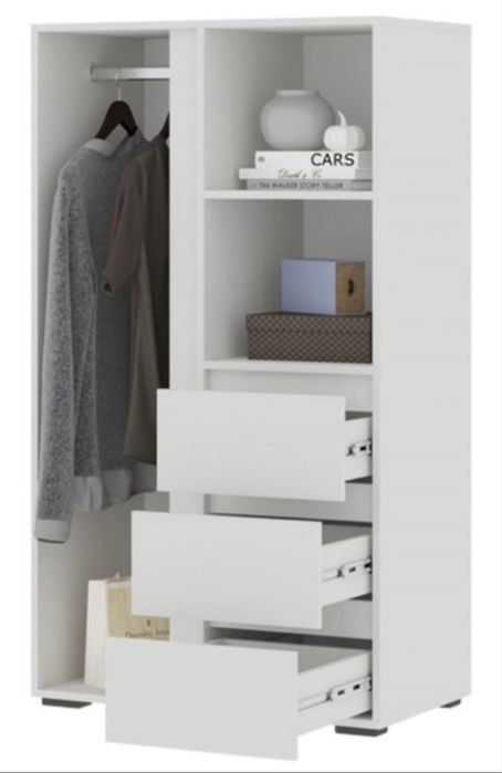 Распашной шкаф белый