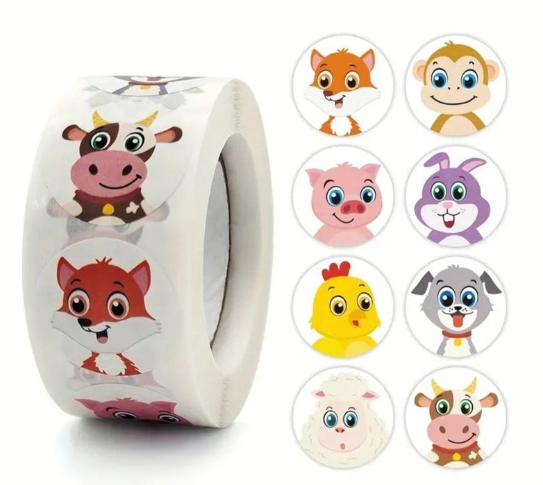 Стикери Thank You Коледни Сърце Животни