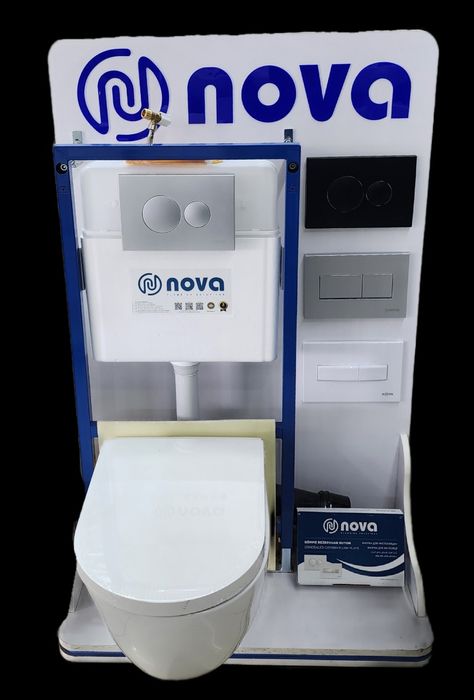 Nova Инсталляция + Унитаз + Кнопка