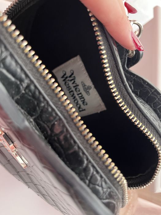 Vivienne Westwood heart-shaped crossbody black bag