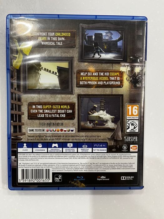 Диск little nightmares  На ps4/ps5