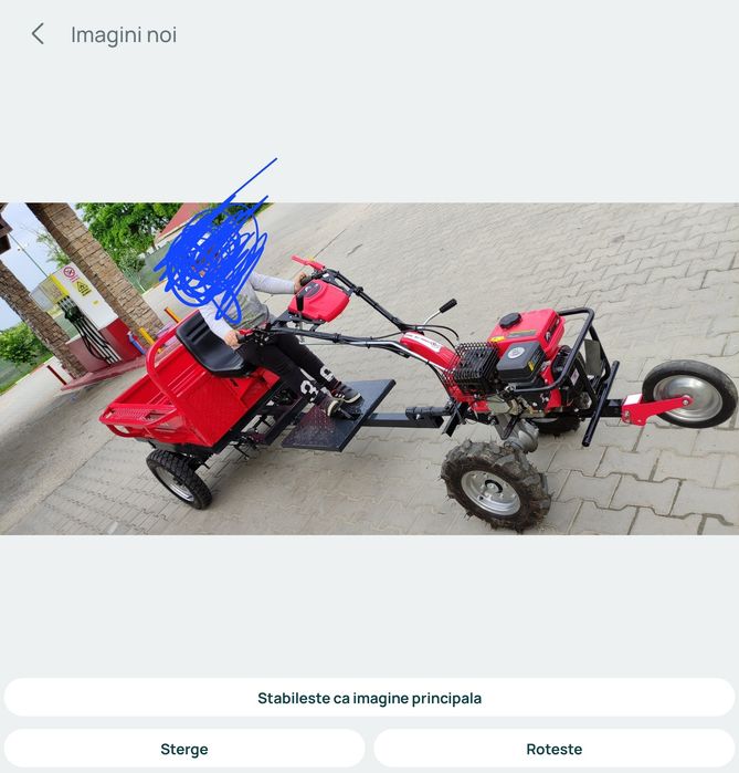 Motocultor Ruris Zimbru / Remorca Rotakt