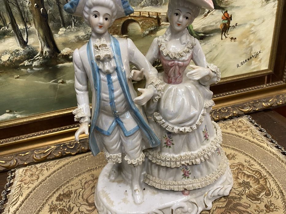 Порцеланова фигурална композиция галантна двойка Германия 1950–1965