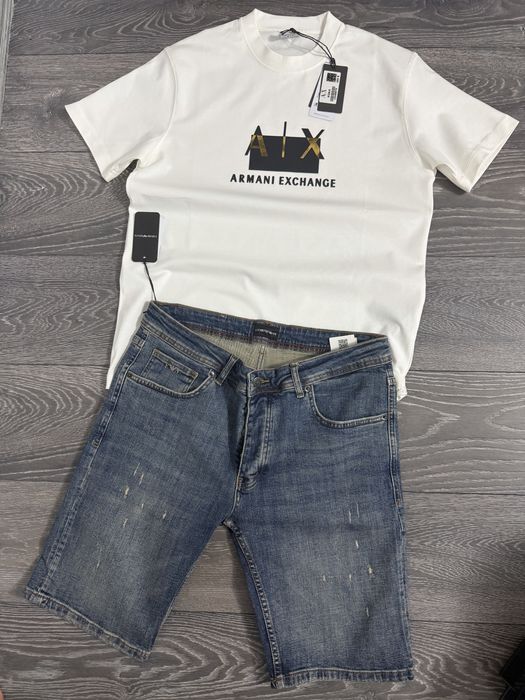 Compleu barbati Armani blugi si tricou