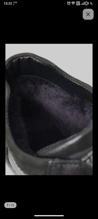 Кожаные зимние ботинки