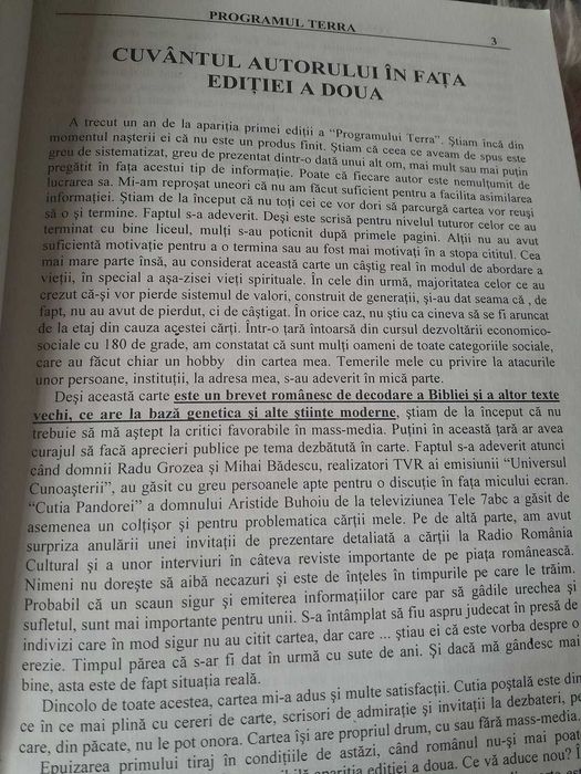 RARA, Programul Terra. Un atentat extraterestru asupra omenirii, NOUA